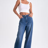 Blue Wash Wide Leg Jeans