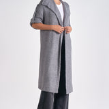 3/4 Sleeve Cozy Cardigan Sweater in Charcoal