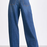 Blue Wash Wide Leg Jeans