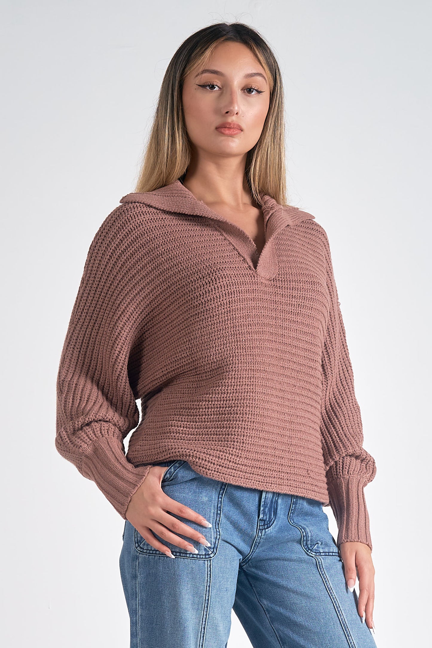 Collared V-Neck Sweater