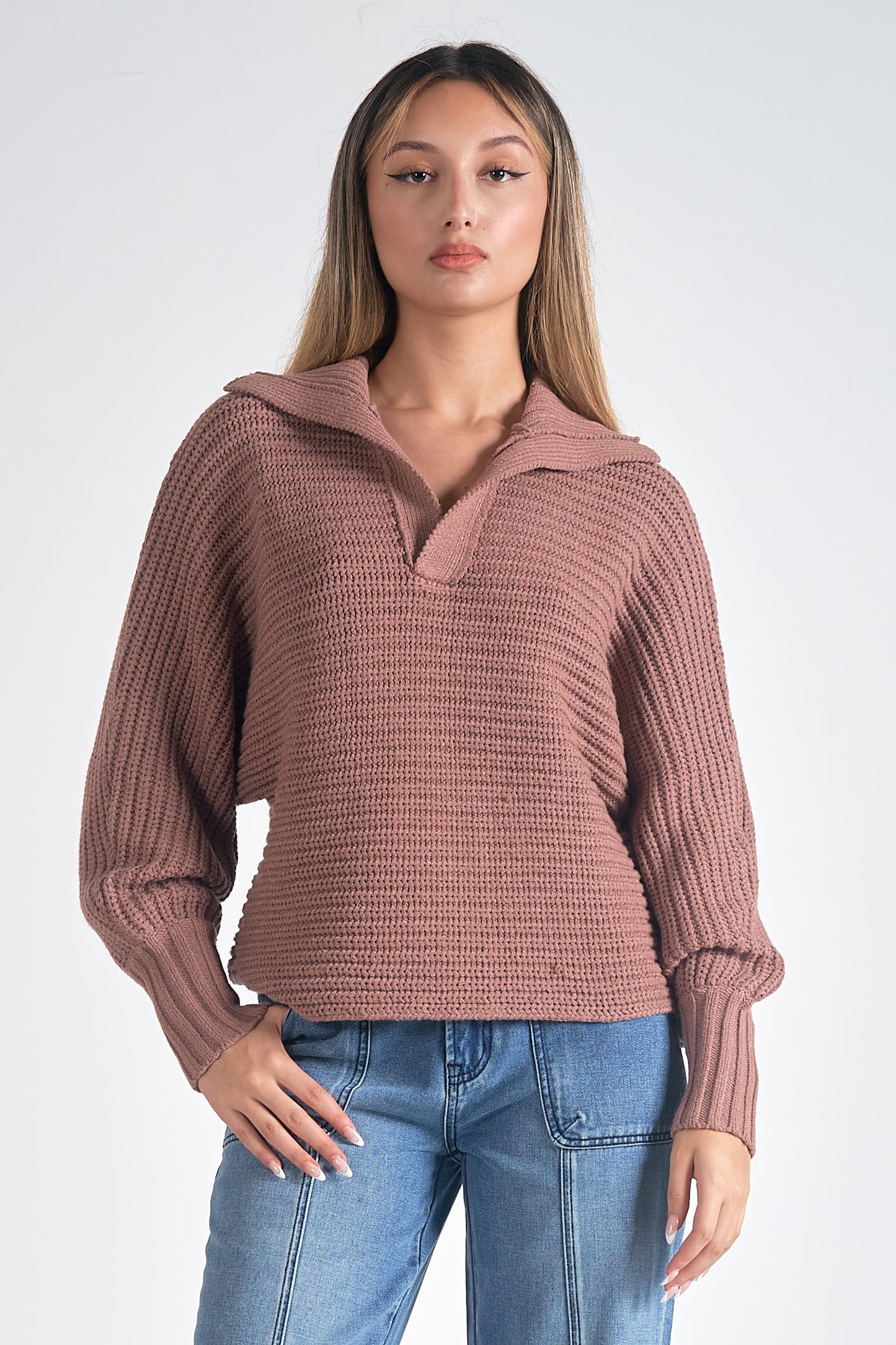 Collared V-Neck Sweater