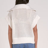 Allie Zip Up - White