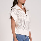 Allie Zip Up - White