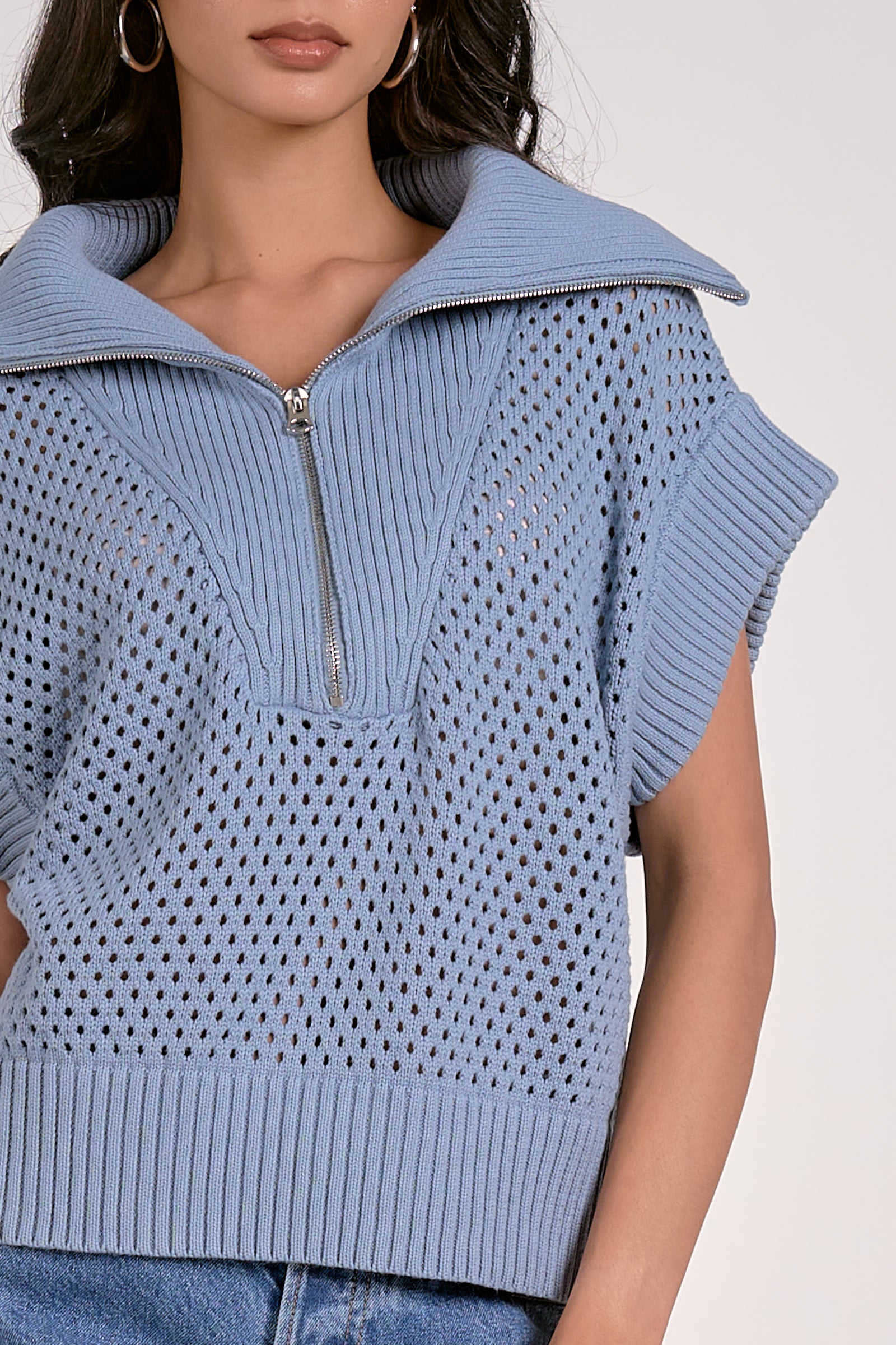 Allie Zip Up - Blue