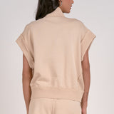 Ainsley Zip-up Sweatshirt in Beige