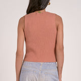 Bella Sweater Vest in Rust