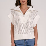 Allie Zip Up - White