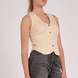 Bella Sweater Vest in Cream