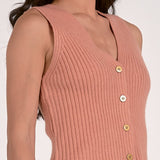 Bella Sweater Vest in Rust