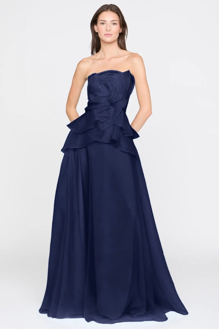 Theia / Theia Gilda Draped Rose Gown / 2