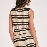 Taja Top in Natural Black Stripe