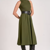 Elan Elsie Mixed Media Maxi Dress in Pine