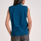 Elan Mock Neck Sweater in Teal