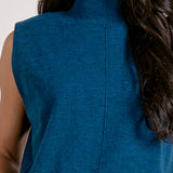 Elan Mock Neck Sweater in Teal