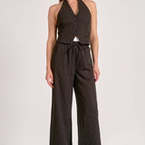 Elan Trent Trousers in Black Stripe