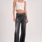 Elan Joy Sweatpants Jeans in Grey Wash