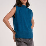 Elan Mock Neck Sweater in Teal
