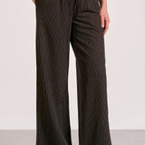 Elan Trent Trousers in Black Stripe