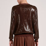 Elan Coco Relaxed Sequin Cardigan