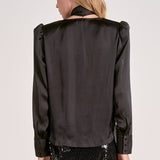 Elan Long Sleeve V-Neck Scarf Top