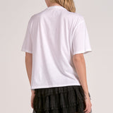 Elan Embellished Neck Tee