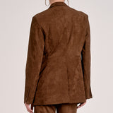 Elan Suede Blazer in Chocolate