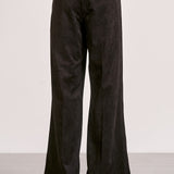 Elan Suede High Waist Pants in Black