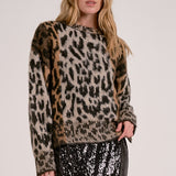Elan Crewneck Cheetah Sweater