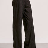 Elan Suede High Waist Pants in Black