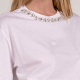 Elan Embellished Neck Tee