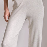 Elan Ribbed Knit Lounge Pants in Grey White