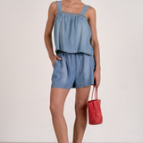 Elan Denim Elastic Waistband Shorts
