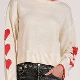 Elan Crewneck Heart Sleeve Sweater