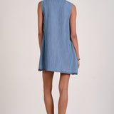 Elan Chambray Sleeveless Shirtdress