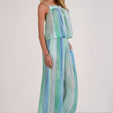 Elan Flowy Striped Tank Top