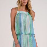 Elan Flowy Striped Tank Top