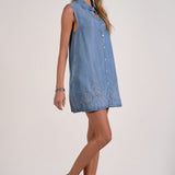 Elan Chambray Sleeveless Shirtdress