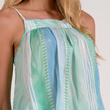Elan Flowy Striped Tank Top