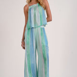 Elan Flowy Striped Tank Top