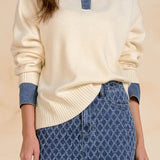 Elan Collared Denim Sweater