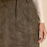 Elan Faux Leather Mini Skirt