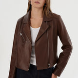 Valeria Leather Biker Jacket