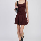 En Saison Delphine Pleated Mini Dress