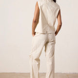 Grimes Mineral Print Vest in Natural