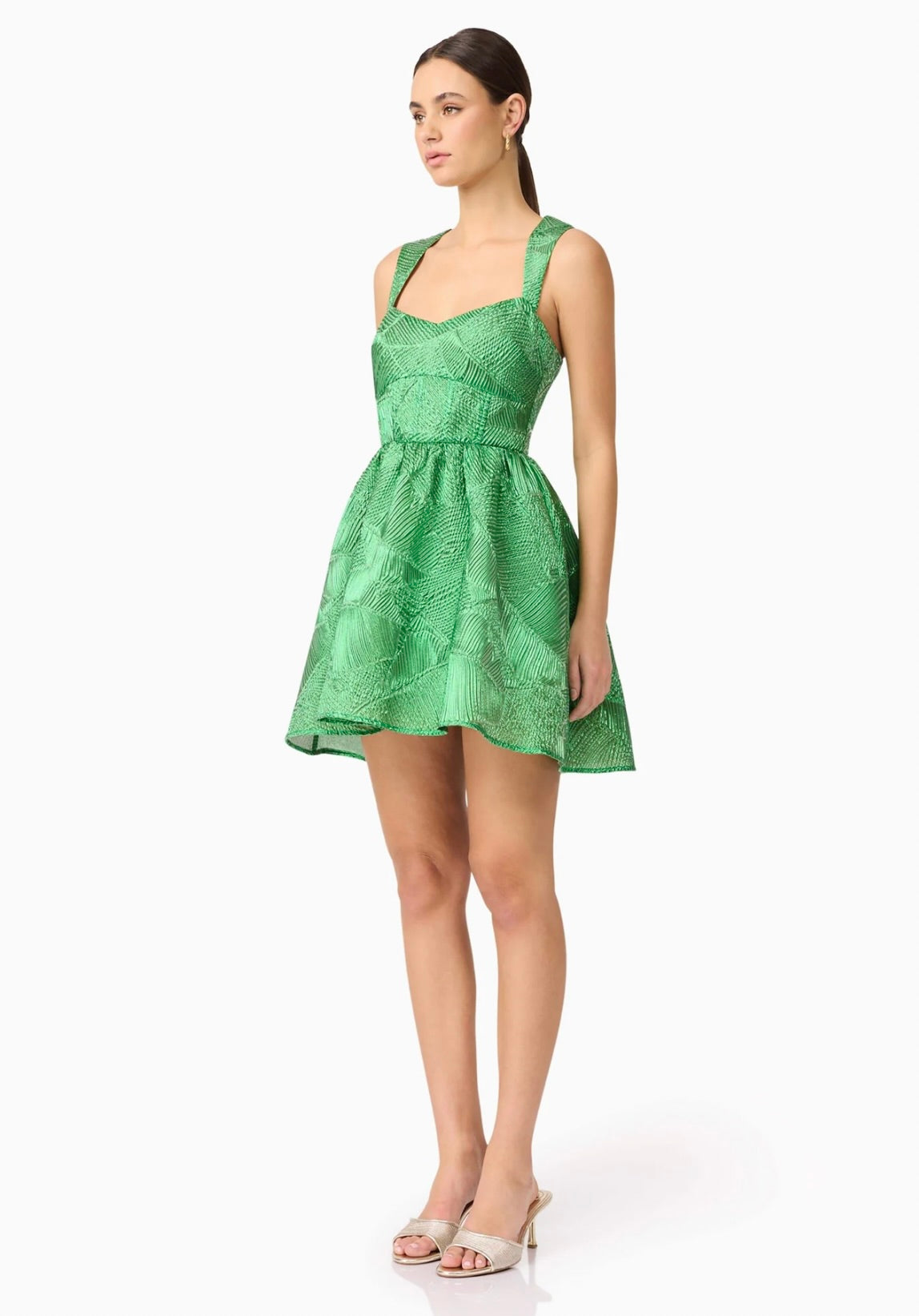 ginnifer strapless mini dress in green Emerald Green Strapless Velvet Sequin Bodycon Mini Dress M / Emerald Green
