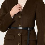 ASTR the Label Glorimar Belted Longline Coat