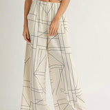 Geometric Wide Leg Pants