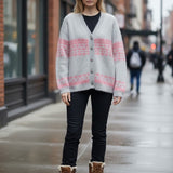 Colorush Brushed Surf Fairisle Cardigan