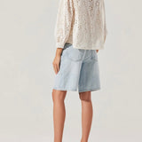 Savanna Eyelet Button Up Top
