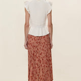 Celeste Striped Pleated Skirt